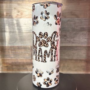 Leopard Print Dog Mama Tumbler 20oz